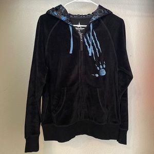 Disney Parks Stitch Velvet zip-up hoodie